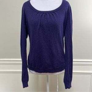 Boden Deep Indigo Scoop Neck Sweater Size 16